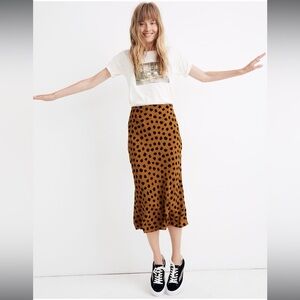 Madewell Midi Slip Skirt in Painted Spots